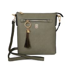 The Chelsea Cross Body Pouch Bag In Olive Green